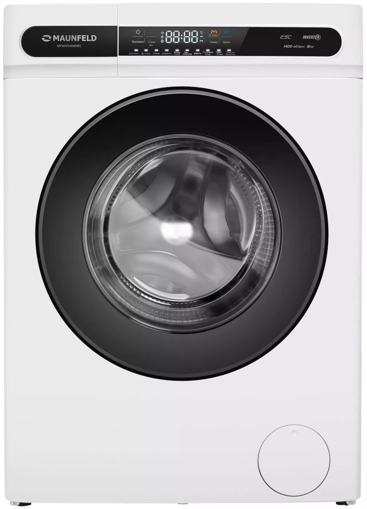 Стиральная машина с инвертором MAUNFELD MFWM148WH01 RU, белая