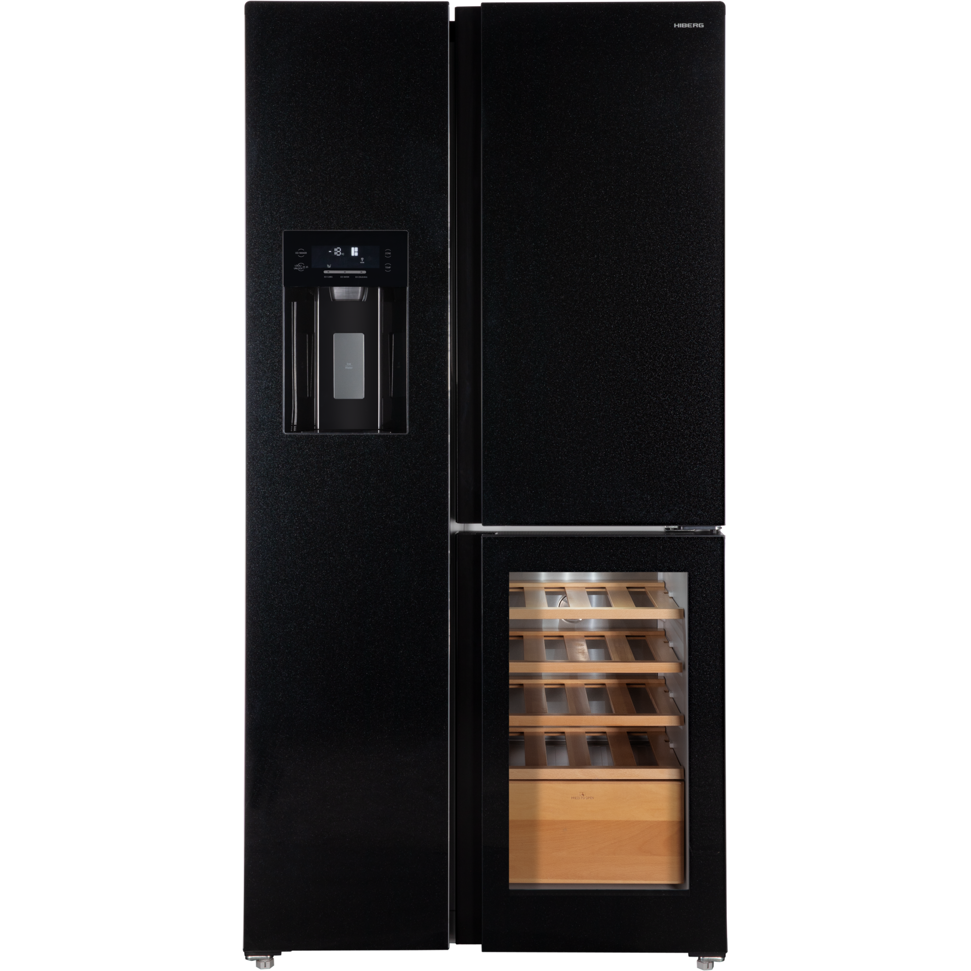 Холодильник HIBERG i-RFS 750G B Inverter RU, черный